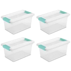 Sterilite Medium Stackable Clear Plastic Storage Tote Container With Clear Latching Lid & Green Clips For Home & Office Organization -Storage Specialty Store GUEST 3ccd6293 68ee 4cb4 96d5 d92de8acf859