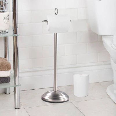 Freestanding Toilet Tissue Holder Brushed Nickel - Nu Steel 1 Freestanding Toilet Tissue Holder Brushed Nickel - Nu Steel
