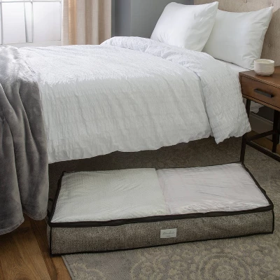 Simplify 40 X 18 X 6 2pk Under Bed Storage Bags Black 4 Simplify 40 X 18 X 6 2pk Under Bed Storage Bags Black - Image 4