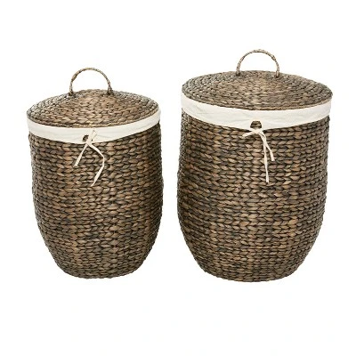 Set Of 2 Sea Grass Storage Baskets Khaki - Olivia & May 2 Set Of 2 Sea Grass Storage Baskets Khaki - Olivia & May - Image 2