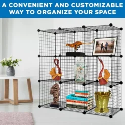 Mount-It! Wire Storage Cubes, 12-Cube Metal Grid Organizer | Modular Wire Shelving Units, DIY Closet Cabinet Organizer | 14" W X 14" H -Storage Specialty Store GUEST 4139cf6c cfbe 4571 81c6 2d44e59d948c
