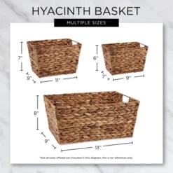Design Imports Set Of 5 White Wash Hyacinth Baskets -Storage Specialty Store GUEST 457f6453 f4d8 4f27 b8f7 5de6ecf2aa82