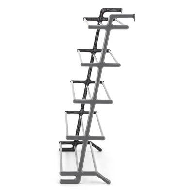 Whitmor 5 Tier Leaning Shoe Rack Black 3 Whitmor 5 Tier Leaning Shoe Rack Black - Image 3