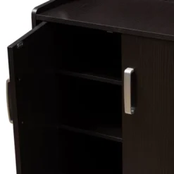Verdell Modern And Contemporary Finished Shoe Cabinet Dark Brown - Baxton Studio -Storage Specialty Store GUEST 46279e0a d2ea 43dc 94bd 24ea62c1a7bd