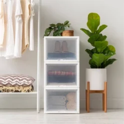 IRIS 3pk Plastic Storage Drawer Deep With Sliding Door White -Storage Specialty Store GUEST 47220af4 3f2f 4b7e a18c a7c4a473d0b6