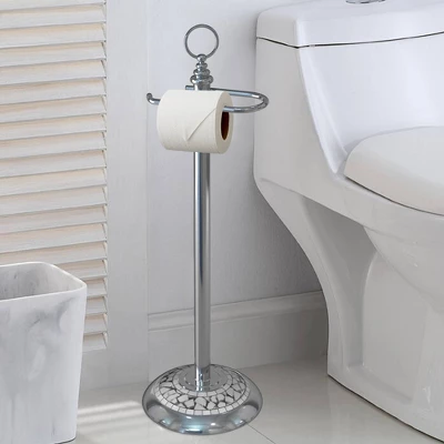 Freestanding Toilet Tissue Holder Chrome/Ice - Nu Steel 3 Freestanding Toilet Tissue Holder Chrome/Ice - Nu Steel - Image 3