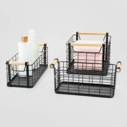 Wire Natural Wood Handles Milk Crate - Brightroom™ -Storage Specialty Store GUEST 4a155be8 99e8 4d0e bd95 eeeb004429f9