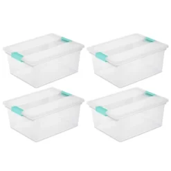 Sterilite Large Clear Plastic Stackable Storage Container Bin Box Tote With Clear Latching Lid Organizing Solution For Home & Classroom -Storage Specialty Store GUEST 52b30b49 5077 4fe0 99c3 c3c258044cdb