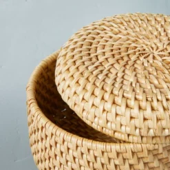 Woven Basket With Lid Natural - Hearth & Hand™ With Magnolia -Storage Specialty Store GUEST 5771aee5 3de9 4b2d 8eea 1b818536233b
