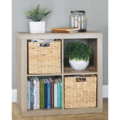 MDesign Large Woven Hyacinth Home Storage Basket For Cube Furniture, 2 Pack -Storage Specialty Store GUEST 577f97e3 4f04 4205 b8e8 5d4b60f6fb53