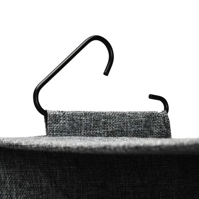 Household Essentials 4 Pocket Wide Organizer With Hangbar Graphite 3 Household Essentials 4 Pocket Wide Organizer With Hangbar Graphite - Image 3