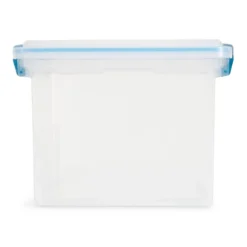 Sterilite 32 Quart Stackable Clear Plastic Storage Tote Container With Blue Gasket Latching Lid For Home And Office Organization, Clear -Storage Specialty Store GUEST 599d5c02 7af6 457c b7e8 d7088cc2ac3e