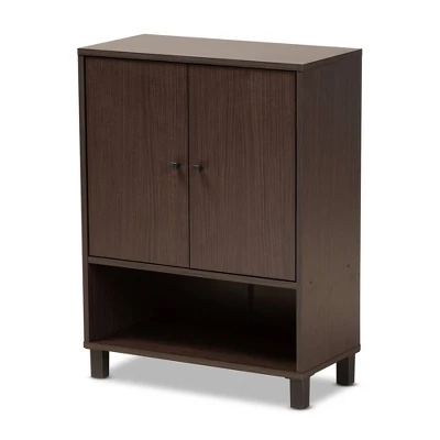 Rossin Modern Wood 2 Door Entryway Shoe Cabinet - Baxton Studio 9 Rossin Modern Wood 2 Door Entryway Shoe Cabinet - Baxton Studio - Image 9