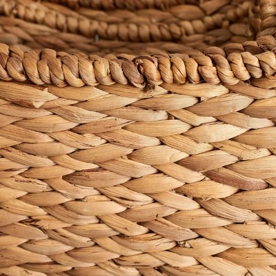 3pc Water Hyacinth Stackable Storage Baskets Natural - Haven Way 5 3pc Water Hyacinth Stackable Storage Baskets Natural - Haven Way - Image 5