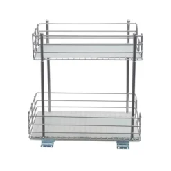 Household Essentials 12" 2-Tier Pantry Organizer Nickel -Storage Specialty Store GUEST 5b93ed4b 312c 4a88 8dbd 0ff145823e0c