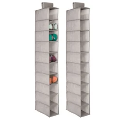 MDesign Fabric Shoe Rack Holder Storage Shelf, Metal Frame, 20 Cube -Storage Specialty Store GUEST 5ca33855 2eaf 4060 a93c 3a8f74229d64