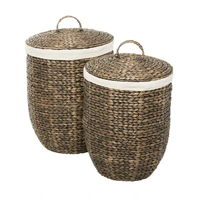 Set Of 2 Sea Grass Storage Baskets Khaki - Olivia & May 6 Set Of 2 Sea Grass Storage Baskets Khaki - Olivia & May - Image 6