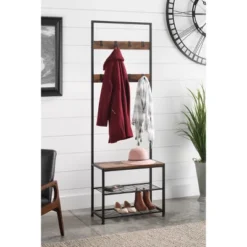 Whitmor Modern Industrial Entryway Tower Black -Storage Specialty Store GUEST 5dc94d9d da14 43f2 8d05 662777a1bc21