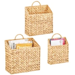 MDesign Woven Water Hyacinth Hanging Wall Storage Basket 14 MDesign Woven Water Hyacinth Hanging Wall Storage Basket -Storage Specialty Store GUEST 5ed3e6d7 b7f9 425d 846d bd83c63865b9