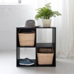 23.82" Langdrew 4 Cube Organizer Black - Signature Design By Ashley