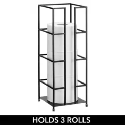 MDesign Metal Toilet Paper 3-Jumbo Roll Storage Reserve Tower Stand -Storage Specialty Store GUEST 6170b7b6 8894 4efc 8c9f a12eb14b4091