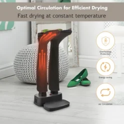 Costway 2-Shoe Electric Shoe Dryer Warmer Portable Adjustable Boots Socks Gray -Storage Specialty Store GUEST 62409bf2 0a3b 4259 878a e65ffefa80e3