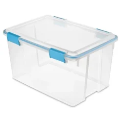 Sterilite 54 Quart Clear Plastic Stackable Storage Container Box Bin With Air Tight Gasket Seal Latching Lid Long Term Organizing Solution -Storage Specialty Store GUEST 62d6076f 953f 432d b5ef 8e98d9717a4d