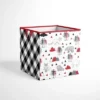 Bacati - Lumberjack Red/Black/Gray Boys Cotton Storage Box Small