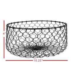 Chicken Wire Basket Black Metal - Foreside Home & Garden -Storage Specialty Store GUEST 64a9c880 4891 455e b439 f02d9da92c09