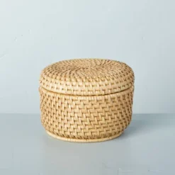Woven Basket With Lid Natural - Hearth & Hand™ With Magnolia -Storage Specialty Store GUEST 66a4f642 06e1 4c92 934e 2dcb97d900b7