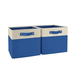 2pc Kids' 10.5" Two-Toned Folding Storage Bin Set - RiverRidge Home -Storage Specialty Store GUEST 67ff2a3e 483e 47b6 bbbf d3ff3cb9f26a