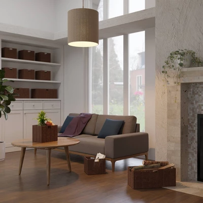 3pc Tessa Woven Rope 2 Small And 1 Large Basket Set Walnut - Winsome 8 3pc Tessa Woven Rope 2 Small And 1 Large Basket Set Walnut - Winsome - Image 8