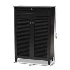 Shelf Wood Shoe Storage Cabinet With Drawer Coolidge Black - Baxton Studio 17 Shelf Wood Shoe Storage Cabinet With Drawer Coolidge Black - Baxton Studio -Storage Specialty Store GUEST 6a8d38a6 51bb 4c06 b87a 64d900ced4c4