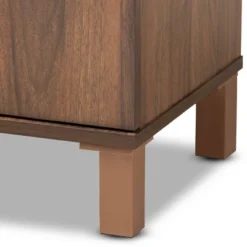 Talon Two-Tone Wood 2 Door Shoe Storage Cabinet Walnut Brown/Dark Gray - Baxton Studio -Storage Specialty Store GUEST 6bd33d3a 89e0 4125 a223 b6898f05e21b
