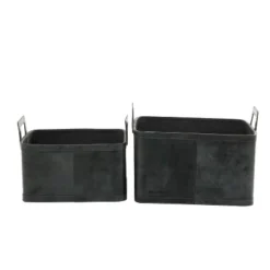 Set Of 2 Storage Baskets Dark Brown - Olivia & May -Storage Specialty Store GUEST 6d7a06c0 8d89 4411 83d9 f1cf2009bed5