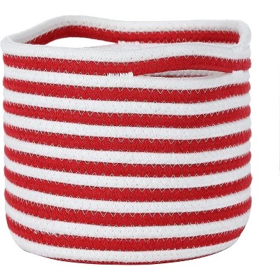 Midlee Candy Cane Rope Basket 4 Midlee Candy Cane Rope Basket - Image 4
