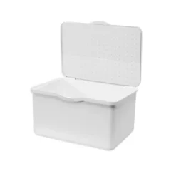 Medium Stacking Bin With Lid Clear/White - Madesmart -Storage Specialty Store GUEST 70dbf461 9396 4072 a4e8 9768f1dcee96