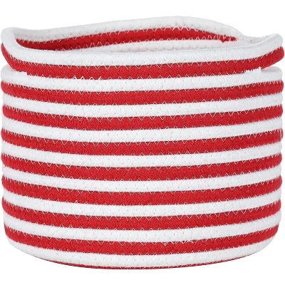 Midlee Candy Cane Rope Basket 6 Midlee Candy Cane Rope Basket - Image 6