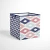 Bacati - Emma Aztec Design Racoon Coral/Mint/Navy Storage Box Small