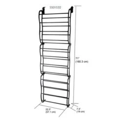 Home Basics 36 Pair Over The Door Steel Shoe Rack, Black -Storage Specialty Store GUEST 730c6d07 929b 410b 8595 9fd91ef21f82