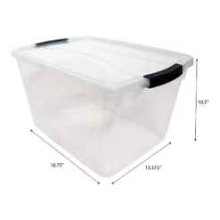 Rubbermaid Cleverstore Home Office Organization (6) 30 Qt & (12) 6 Qt Latching Stackable Plastic Storage Tote Container With Lid , Clear -Storage Specialty Store GUEST 74537526 a3d5 4c94 b952 d6f9810cb499
