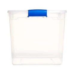 Homz Heavy Duty Modular Clear Plastic Stackable Storage Tote Containers With Latching And Locking Lids, 31 Quart Capacity, 12 Pack -Storage Specialty Store GUEST 76721ea4 10ae 4c83 8695 2799fa30f54e