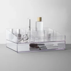 Bathroom Plastic Extra Large Cosmetic Organizer Clear - Brightroom™ -Storage Specialty Store GUEST 7699a630 77d0 4c15 991b 3a57e72f815a