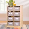 Guidecraft EdQ 8 Cubby Bin Storage Organizer - 30"