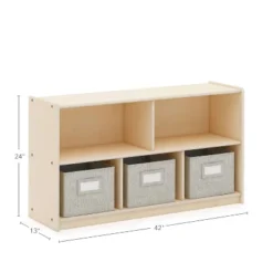 Guidecraft EdQ 2-Shelf 5-Compartment Storage - 24" -Storage Specialty Store GUEST 76f1a3f4 f68c 4582 91fa b240f52a43a0