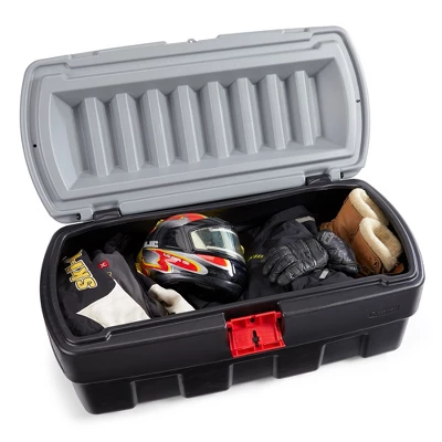 Rubbermaid 48 Gallon Black Action Packer Lockable Latch Indoor And Outdoor Storage Box Container For Home, Garage, Backyard, (Single) 3 Rubbermaid 48 Gallon Black Action Packer Lockable Latch Indoor And Outdoor Storage Box Container For Home, Garage, Backyard, (Single) - Image 3