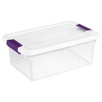 Sterilite 27 Quart Clear Latch Lid Storage Container Tote, 6 Pack, And 15 Quart Clear Latch Lid Storage Container Tote, 12 Pack For Home Organization 2 Sterilite 27 Quart Clear Latch Lid Storage Container Tote, 6 Pack, And 15 Quart Clear Latch Lid Storage Container Tote, 12 Pack For Home Organization - Image 2