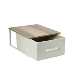 Household Essentials Stacking Storage Boxes With Laminate Top Coastal Oak -Storage Specialty Store GUEST 7b80d7ed 6cbf 47e3 b75d aae31ea87e77