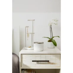Tesora Jewelry Box White - Umbra -Storage Specialty Store GUEST 7bff1d8a 3087 454c a52a 4f45e84ba3a7