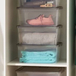 IRIS 8pk 4.25 Gallon Snap Top Plastic Storage Box Clear With Gray Lid -Storage Specialty Store GUEST 7c0ff10b ebcc 4dcd 860a 44a2cf3f52e3